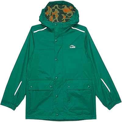 Пальто L.L.Bean Puddle Stomper Lined Rain Jacket (Big Kids) emerald spruce