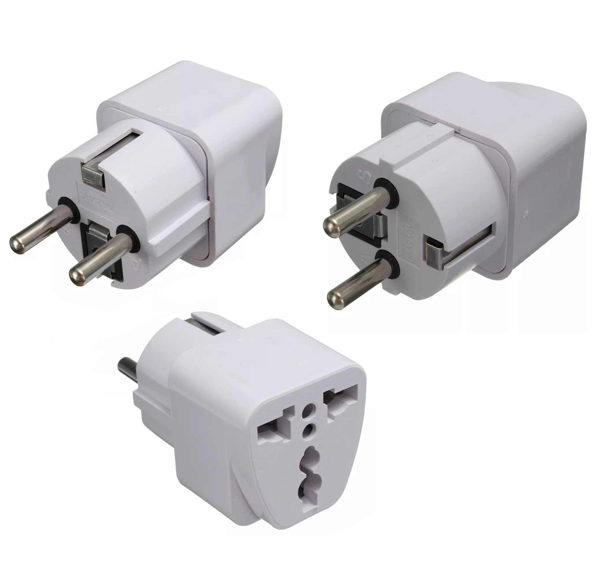 WOWSOME Set of 3 Adapter for India UK US AU to EU European 2 Pin Power Socket Plug Converter Suitable for South Korea, France, Germany, Russia (B0B3TLSHHS) Amazon Price History, Amazon Price Tracker