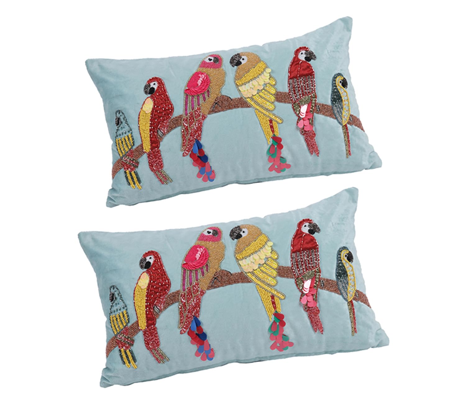 EARTHY THREADS Beaded Sequin Velvet Cushion Covers Set of 2, Throw Covers for Sofa, Sham Cover 18x18 inche for Living Room Sofa (Peach, 20x12 inch) (B0CT8TVQYJ) Amazon Price History, Amazon Price Tracker