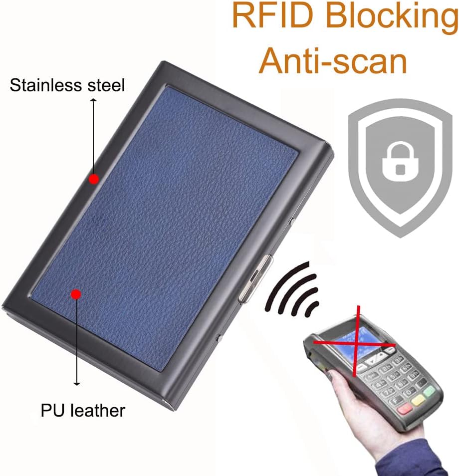 EASTNIGHTS Rfid Credit Card Holder Slim Metal Card Wallet Business Card holders Small Card Case for Men Women - Image 6