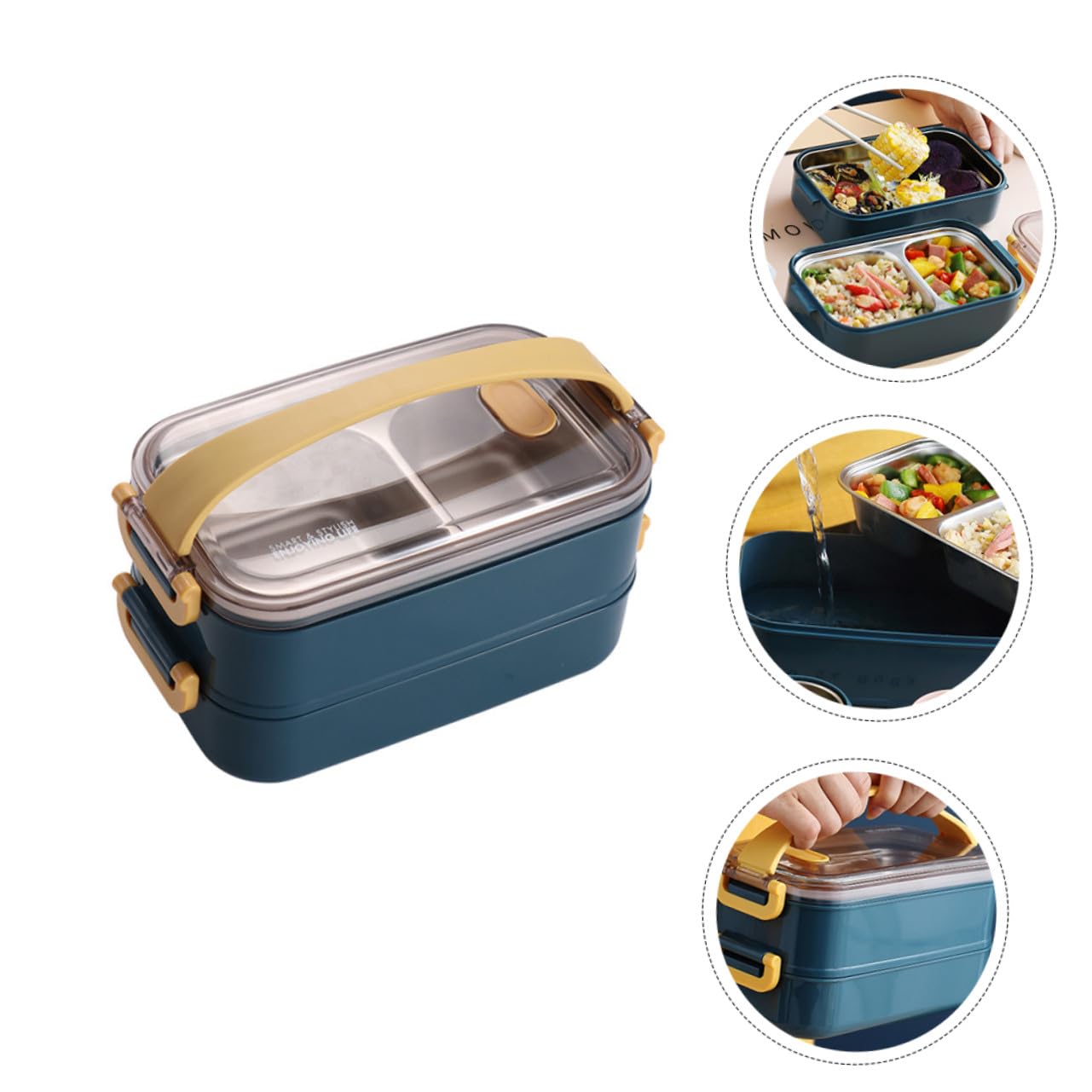 Boîte à Lunch Bento Isotherme 304 Acier Inoxydable Rentrée Scolaire