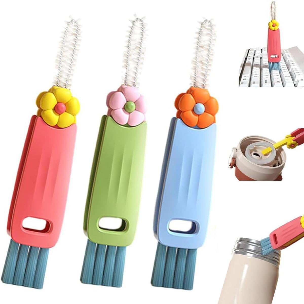 3 in 1 Cup Lid Gap Cleaning Brush Set 2026 New 3 in 1 Multifunctional Crevice Cleaning Brush