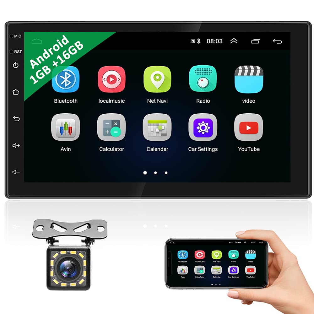 Buy Podofo Double Din Android Car Stereo with GPS Navigation, 2 Din 7