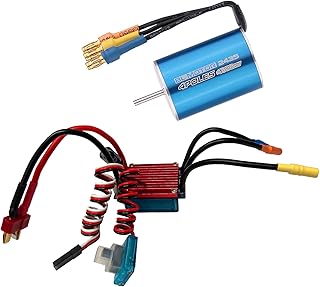 GoolRC 2435 4800KV Brushless Motor with 25A Brushless ESC Electric Speed Controller for 1/16 1/18 RC Car Truck