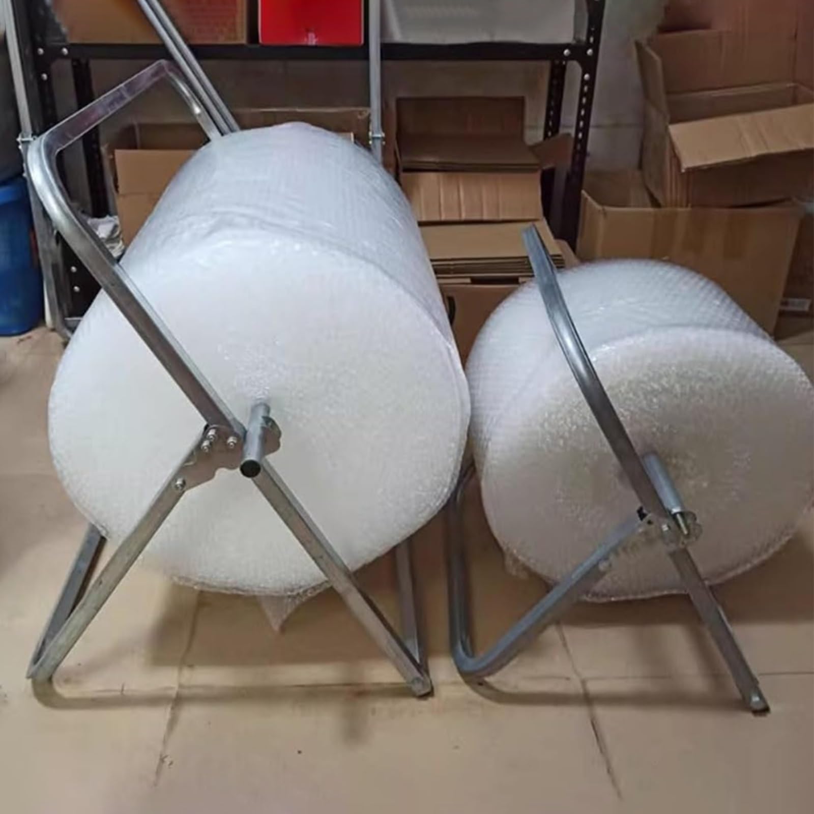 Luftpolsterfolien-Spender, verzinktes Rohrmaterial, Schaumstoffhalter für Umzug, Verpackung und Versand
