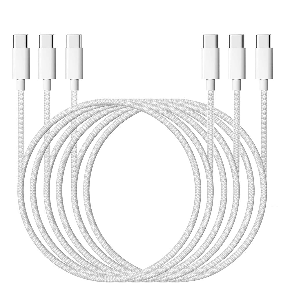weishan 3-Pack USB C to C Charger Cable for Meta Quest 3 3S, PD 60W Type C to C Fast Charging Cords for Oculus Quest 2, Bulk Cables, 3.3ft