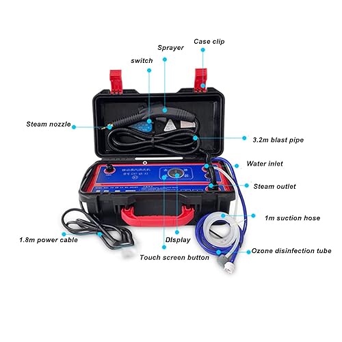 Miniatura 3 de Limpiador a vapor de alta presión, máquina limpiadora de vapor de alta potencia de grado comercial estándar resistente para cocinas (enchufe de EE.