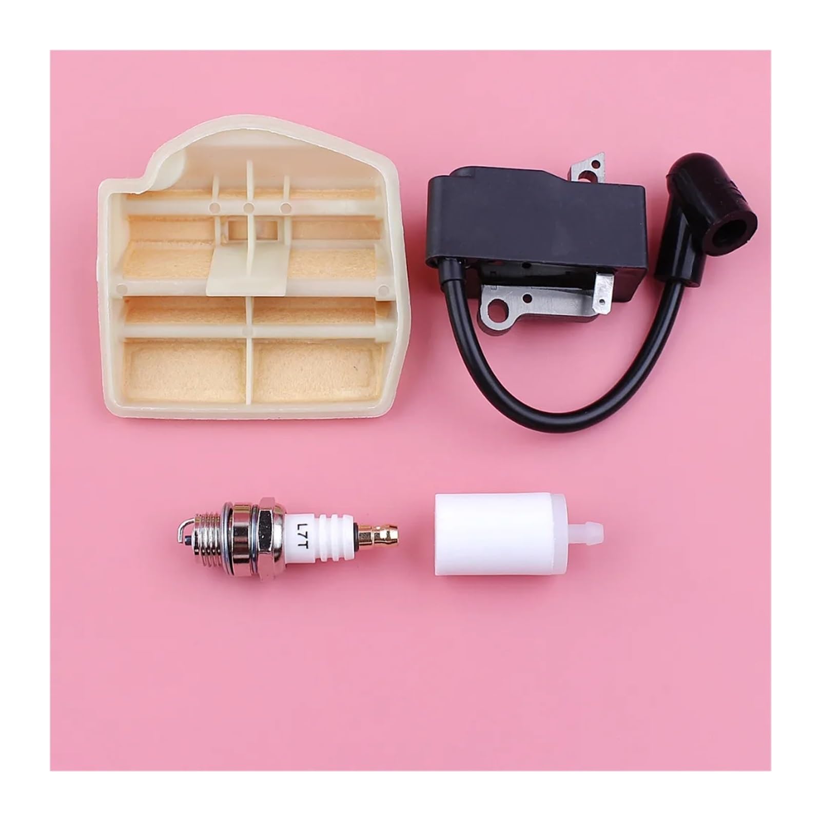 Kit de bujías con módulo de Bobina de Encendido y Filtro de Aire for Motosierra 445, 450, 445e y 450e (Repuesto 573935702)