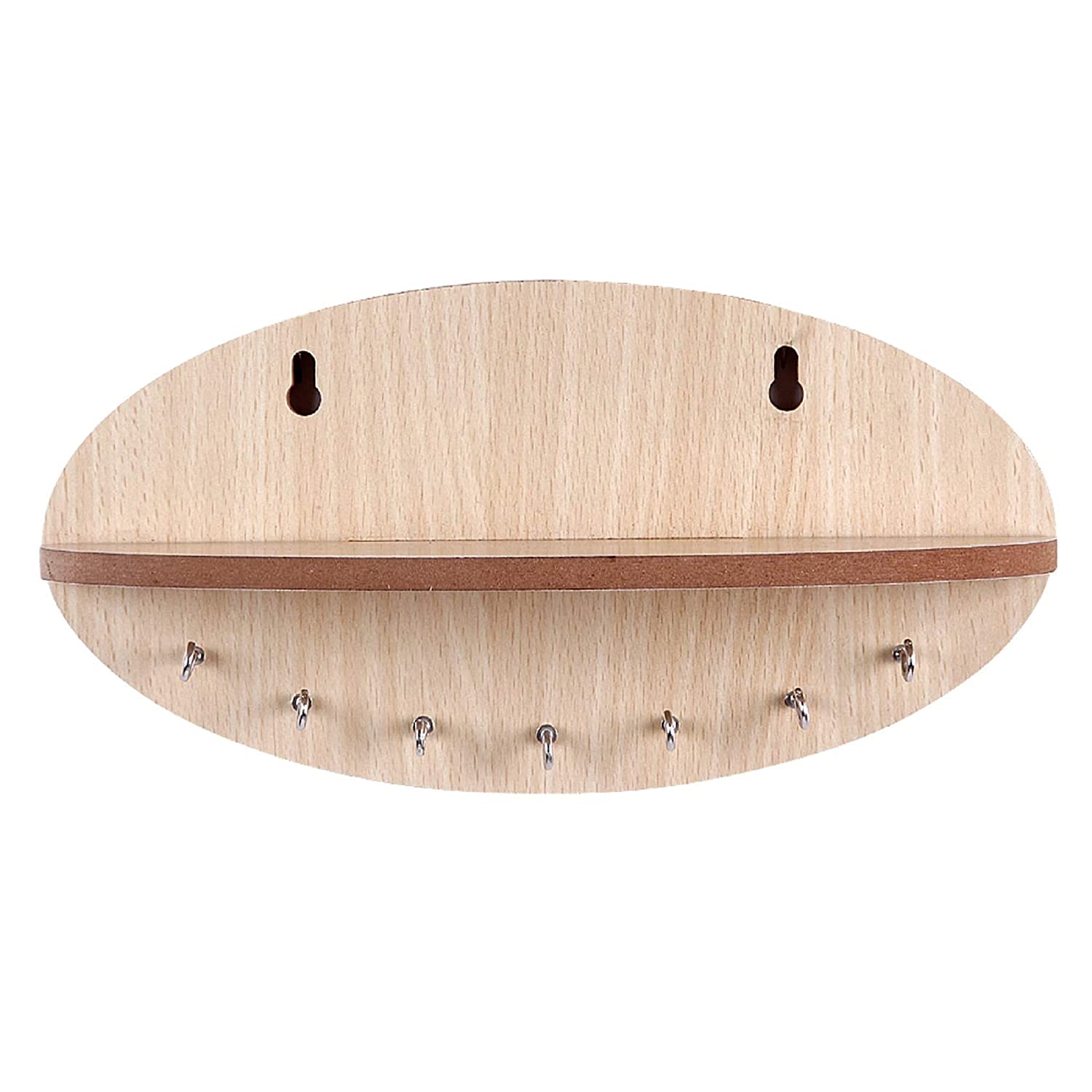 Shiva Shopiee Wall Key Hanger Wooden Key Holder Stand Plain Key Holder for Home Office | Wall Mounted Key Holder (Cream)