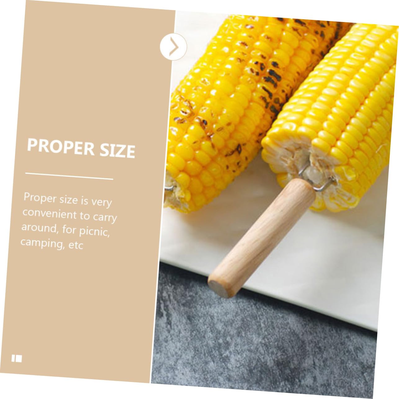 POPETPOP 4Pcs Portable Bbq Forks Multi Function Corn Holders for Grilling Professional Skewers for Picnics and Camping Easy to Use and Carry