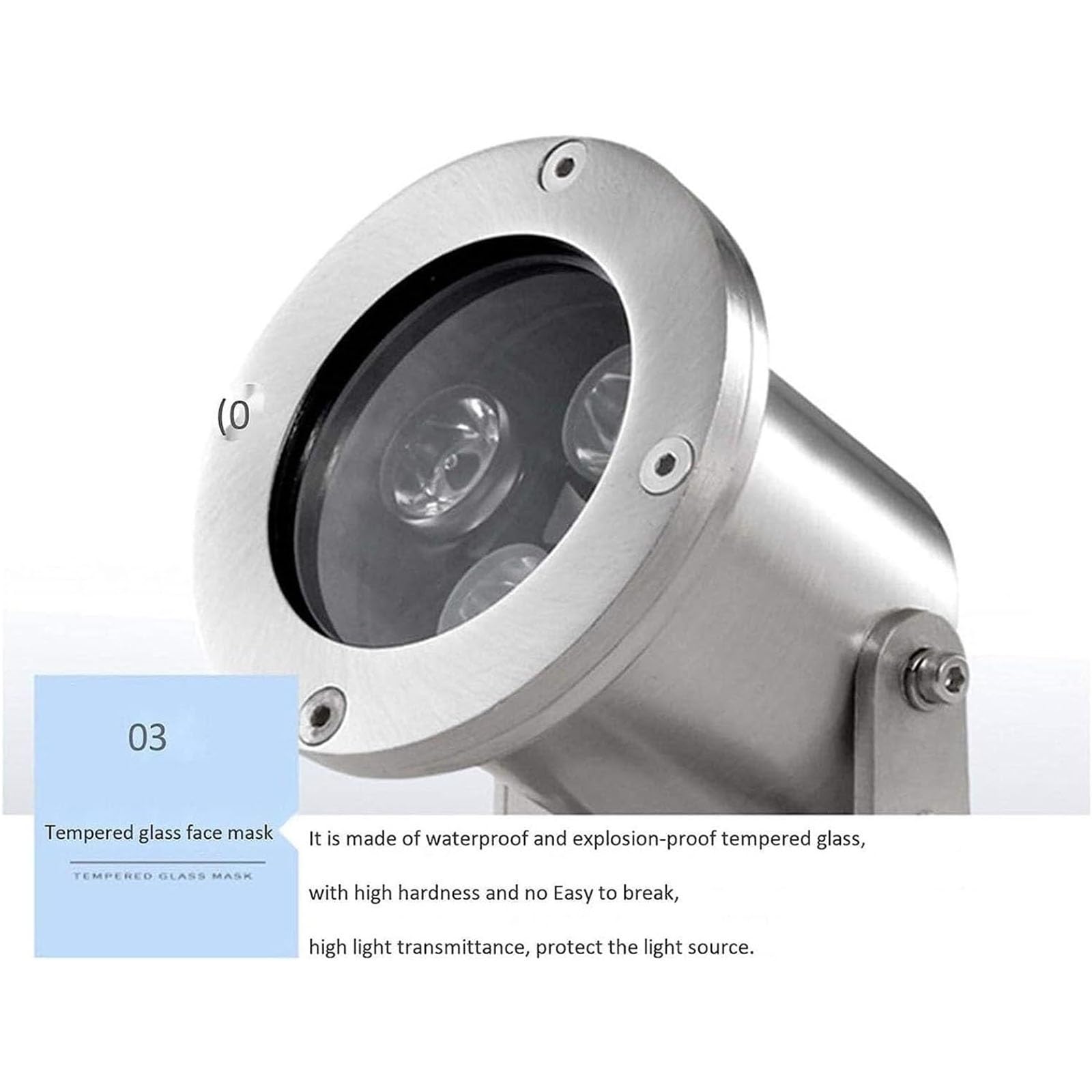 Spot LED Fontaine - Faisceau De Lumière LED Projecteurs, Lumière Submersible De Fontaine De LED D'acier Inoxydable Imperméable IP68, Pour La Lampe De Paysage De Rocaille D'étang De Piscine(Warm Light,