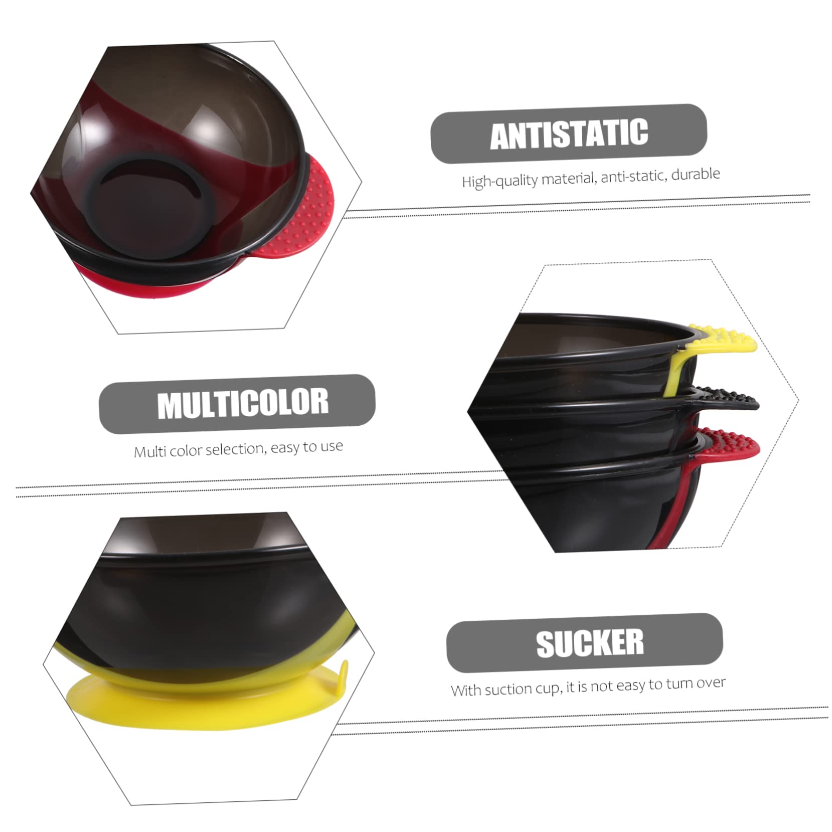 FRCOLOR 3er-sets Haartönungsbecher Färbeschale Bequemer Griff Mini Wiederverwendbar Für Den Einsatz Im Salon Zu Hause Leicht Zu Reinigen 3 Stück X 3