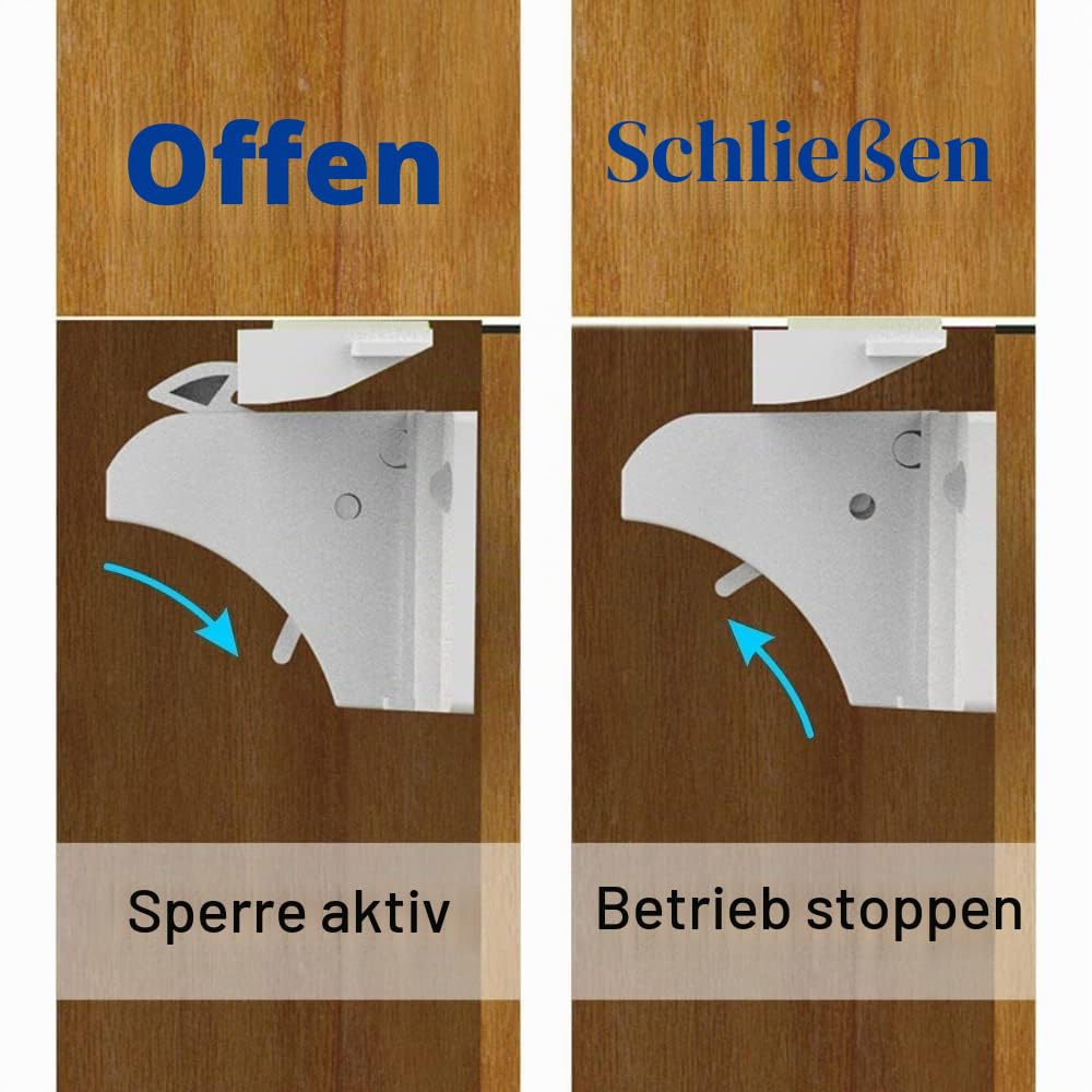 Verbesserte magnetische Schrankschlösser, Babysicherung, magnetische Sicherheitsschlösser (20locks+4keys)
