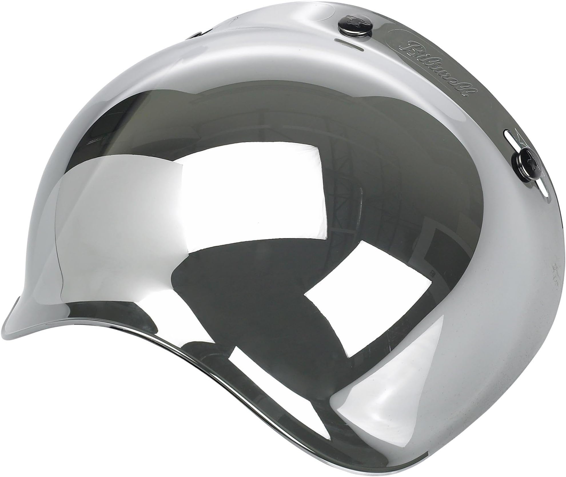 Bubble Biltwell Mirror Anti-Fog Visor for Jet helmets to 3 Buttons – New.