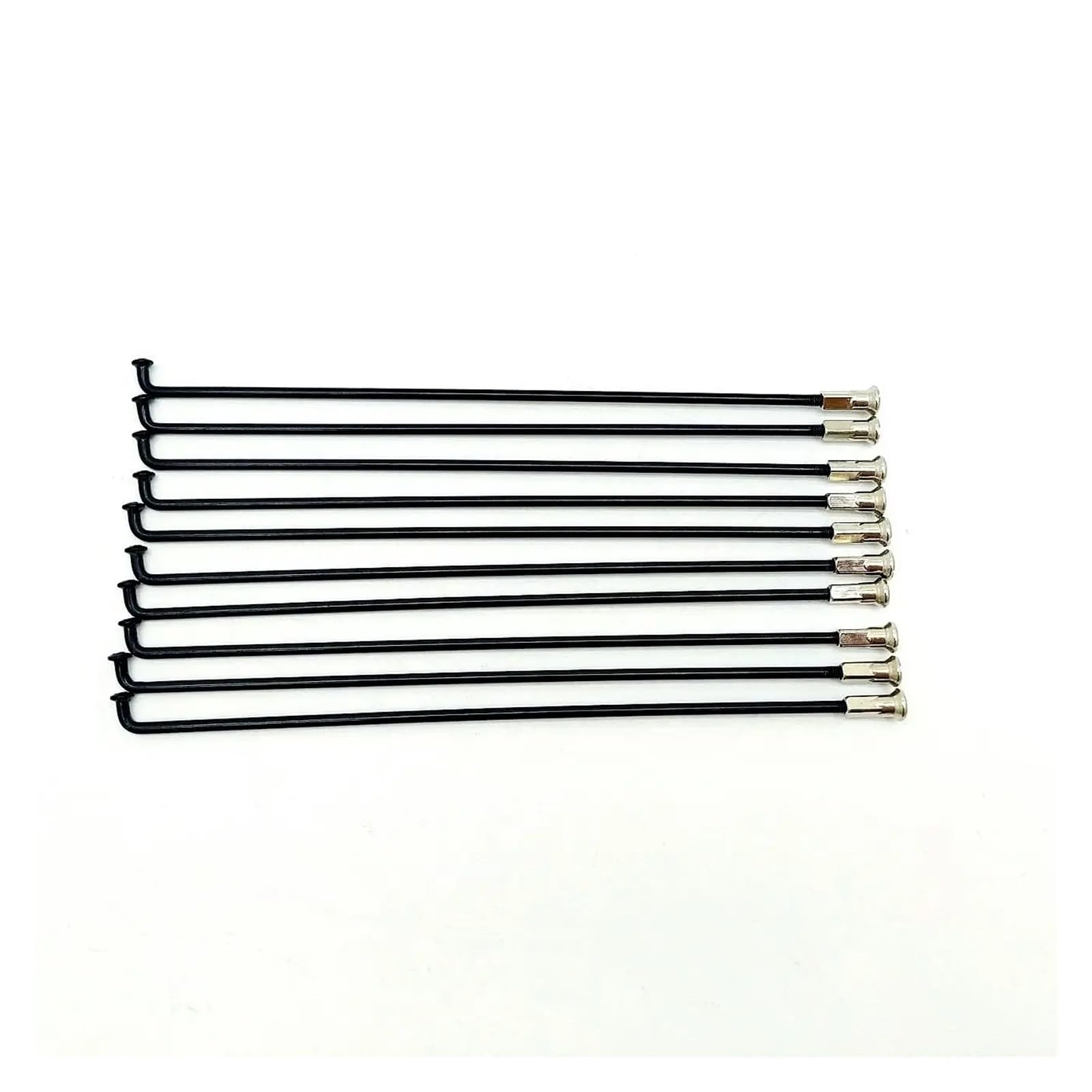 Elektrische Passform für Fahrradzubehör, 12 G, Edelstahl-Speichen, Kaliber, 2,5 mm, Länge 117–256 mm, Speichen, Stahl mit passenden Muttern, Nippel