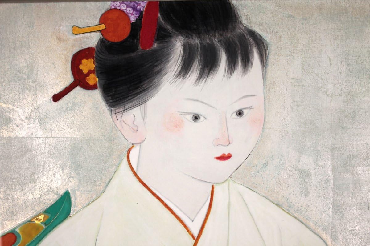 神田三千枝 絵画 Amazon.co.jp: 神田三千枝『初春』日本画真作保証 絵画 - 北海道画廊