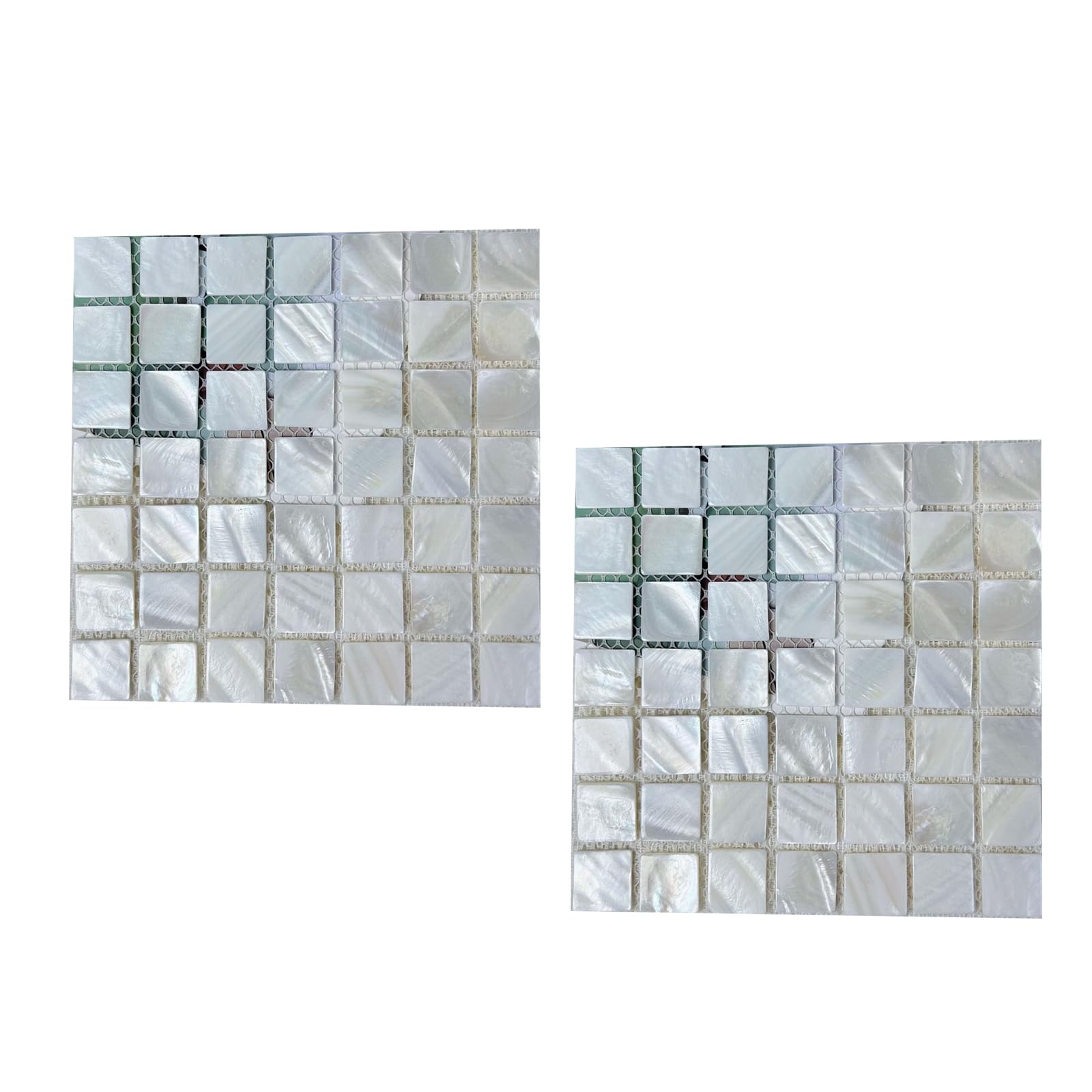 carotoe 2pcs Natural Conch Shell Square Coasters Waterproof Beverage Placemat Heat-Insulating Mat for Cup Table Accessories Elegant Dining Table Decoration