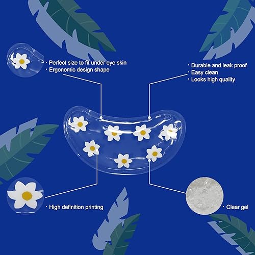 Miniatura 7 de Paquete de hielo de gel reutilizable refrescantes debajo de los ojos y parches, paquete de tratamiento frío caliente para enrojecimiento, alivio del