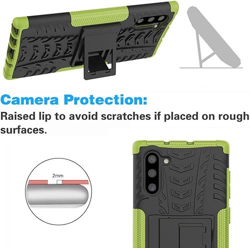 Miniatura 6 de Asuwish Funda para teléfono Samsung Galaxy Note 10 Plus Note10+ 5G con protector de pantalla y soporte delgado, híbrida, resistente, funda