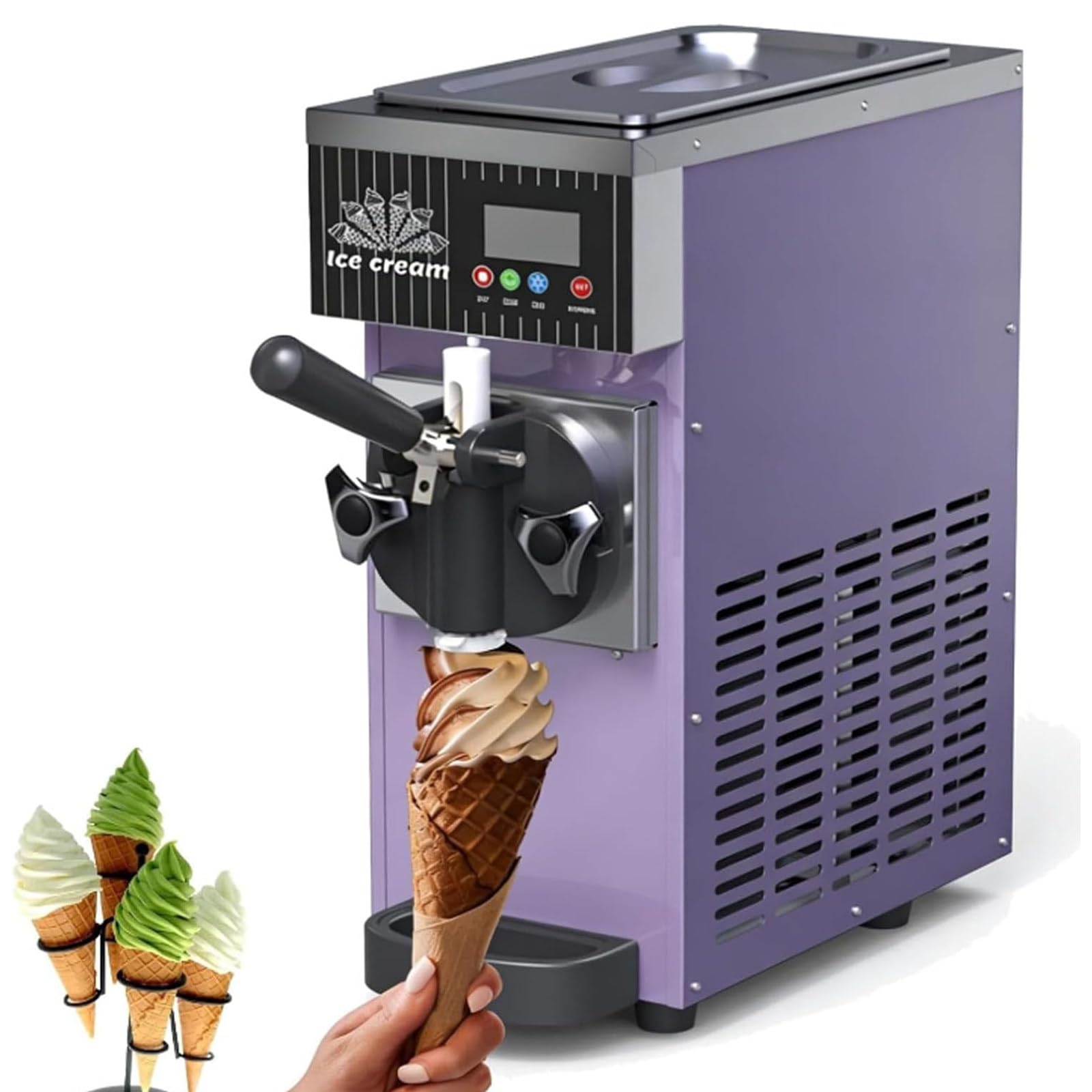 Máquina de helado soft para cafetería, heladería y food truck Purple
