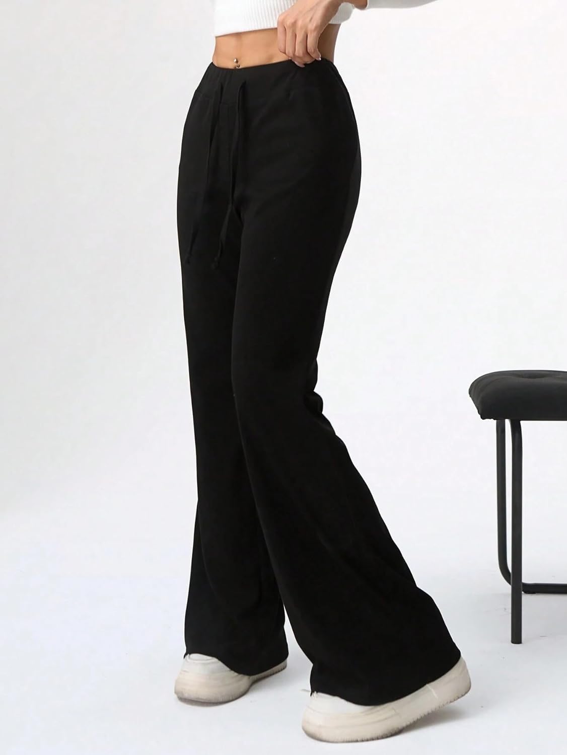 Women's Trousers Women's Solid Color Thermal Lined Warm Pants