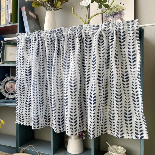 ADERTOS Rideau De Cuisine Court Brise-bise En Cotton Lin - Short