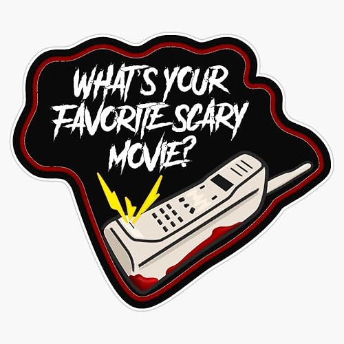 Scream Quote What's Your Favorite Scary Movie? Bumper Sticker Vinyl Decal 5 inches
