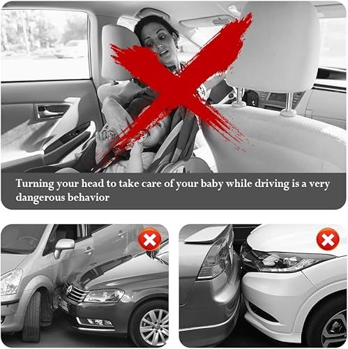 Miniatura 7 de Espejo de coche para bebé, espejo de coche ajustable de 360 para bebé con HD y gran angular, accesorios universales para el interior del automóvil,