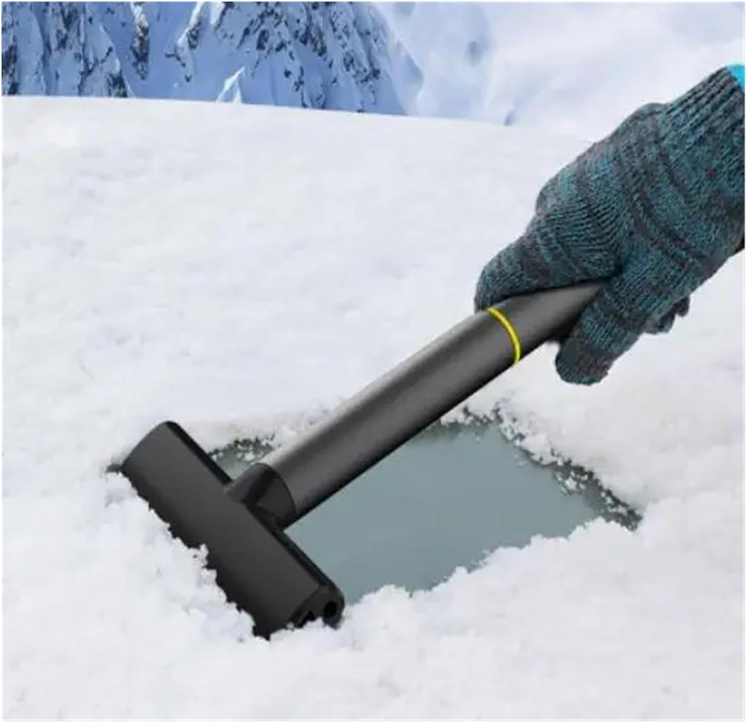 Car Snow Removal Shovel Car Ice Scraper Windshield Snow Removal Shovel Ice Breaker Snow Remover Cleaning Glass Brush TPU Winter Snow Brush Shovel Tool Portable
