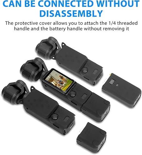 Miniatura 2 de Funda de silicona Pocket 3, protector de lente resistente a los arañazos, compatible con DJI OSMO Pocket 3 Creator Combo Accesorios (azul claro)