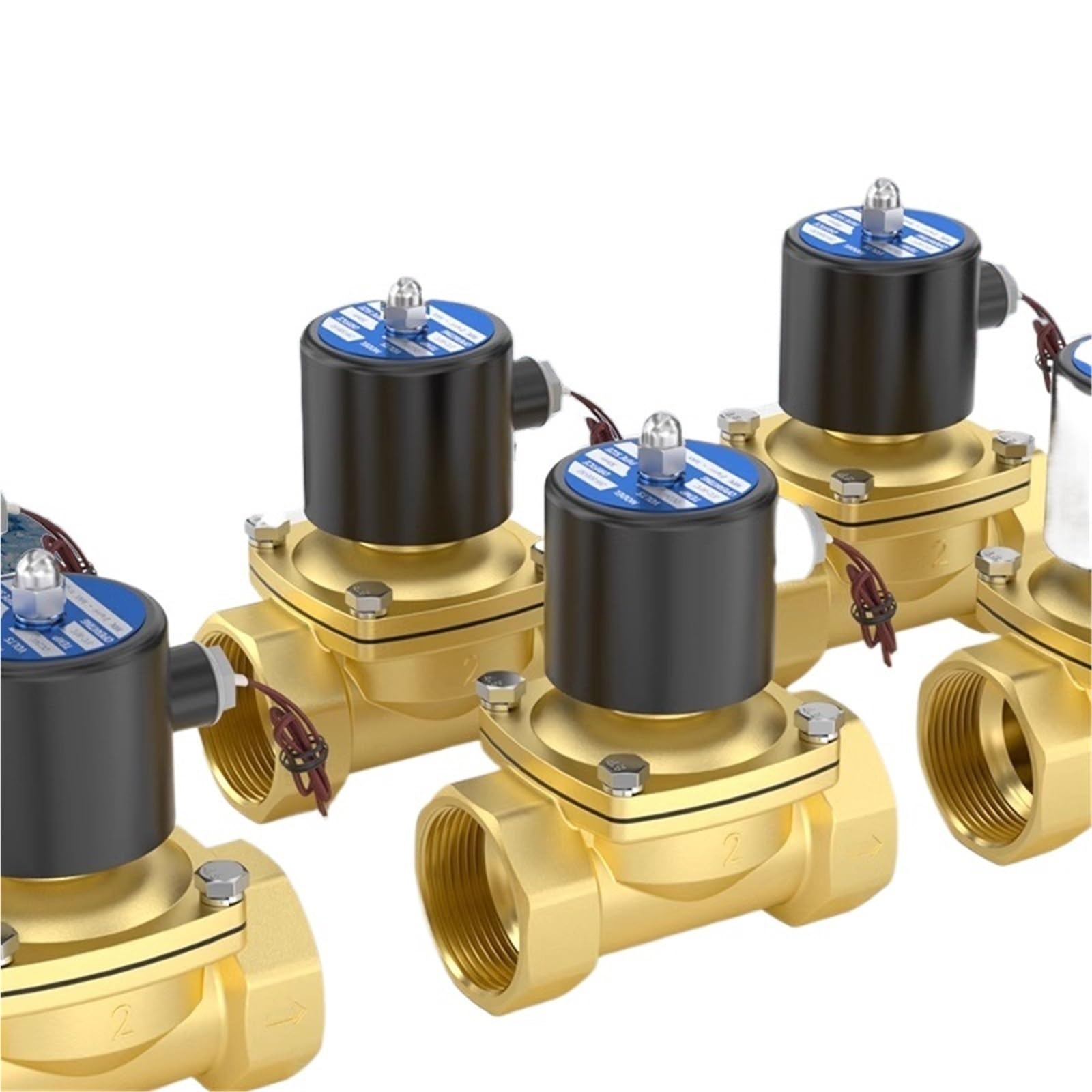 Coasddrld 2 Normally Closed Brass Solenoid Valve(2",4Vdc)