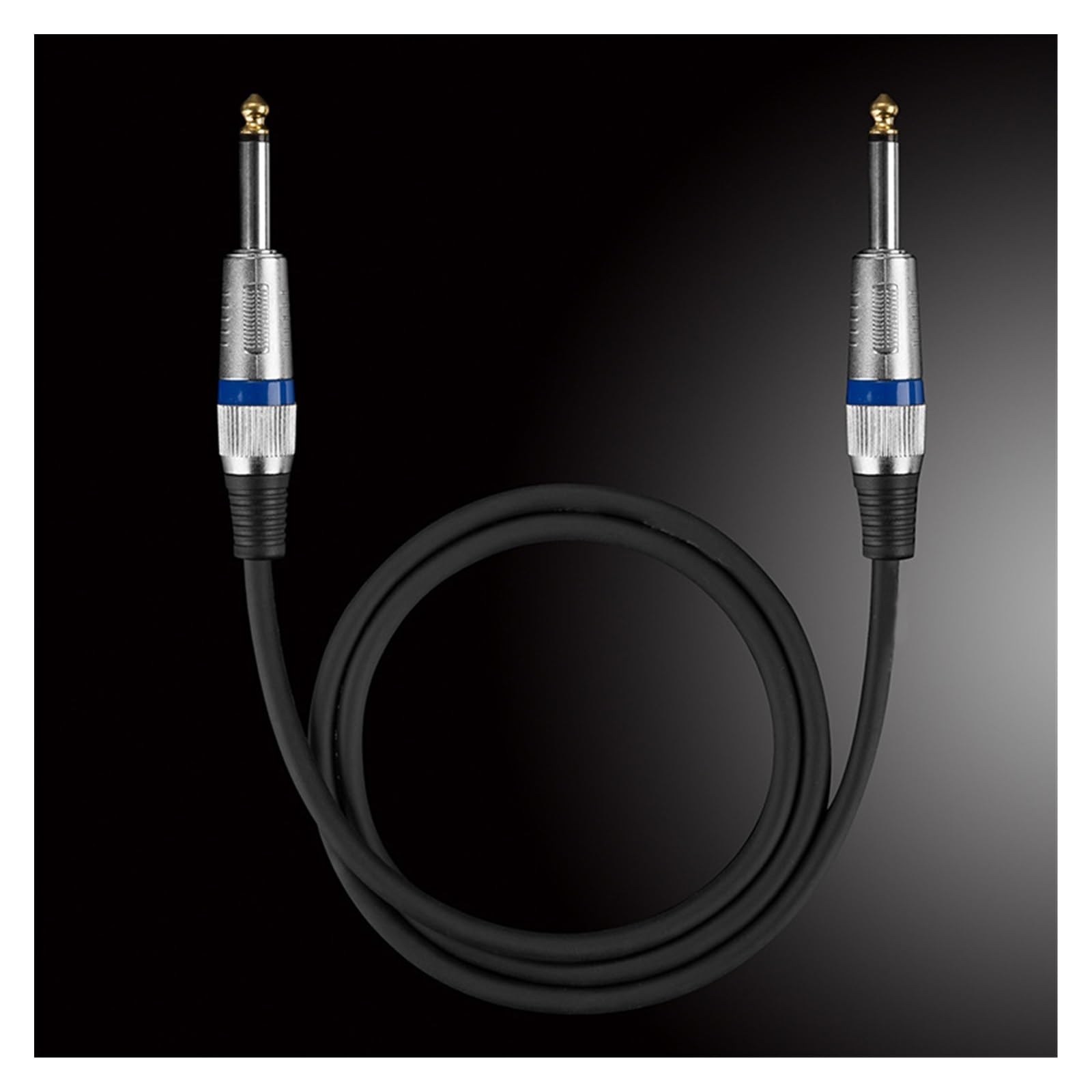 akcesoria do gitary Instrument Gitarowy Kabel Audio 6.35mm Do 6.35mm Wtyk Jack Męskie Złącze Do Instrumentu Gitara Mikrofon Basowy (Color : Type A, Size : 3m)