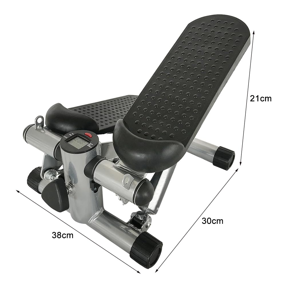 Stepper Mini Flintronic Avec Bandes Résistance - Exercice Maison, Silencieux, LCD, Pédales Antidérapantes