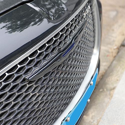 Crosselec Carbon Fiber Look Front Bumper Grill Grille Cover Molding Trim For 2015-2021 Chrysler 300 #TOP3