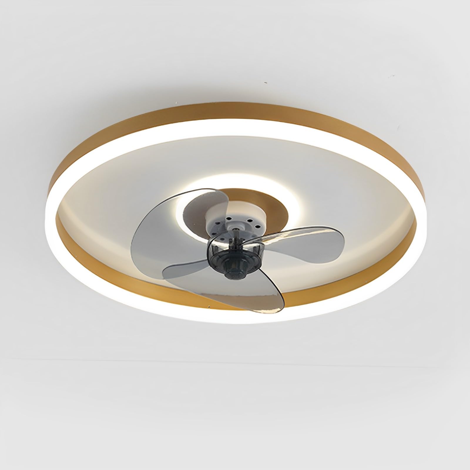 SXDMOUBK Modern Dimmable Ceiling Fans with Lights Kids Room LED Fan Lighting 3 Speeds Mute Bedroom Dining Remote Light ABS Blades