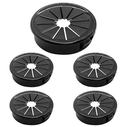 Ojales de cable de 1-38 pulgadas tipo hebilla en forma de pétalo para gestión de cables y protección de gabinetes, 5 piezas de 1.378 in