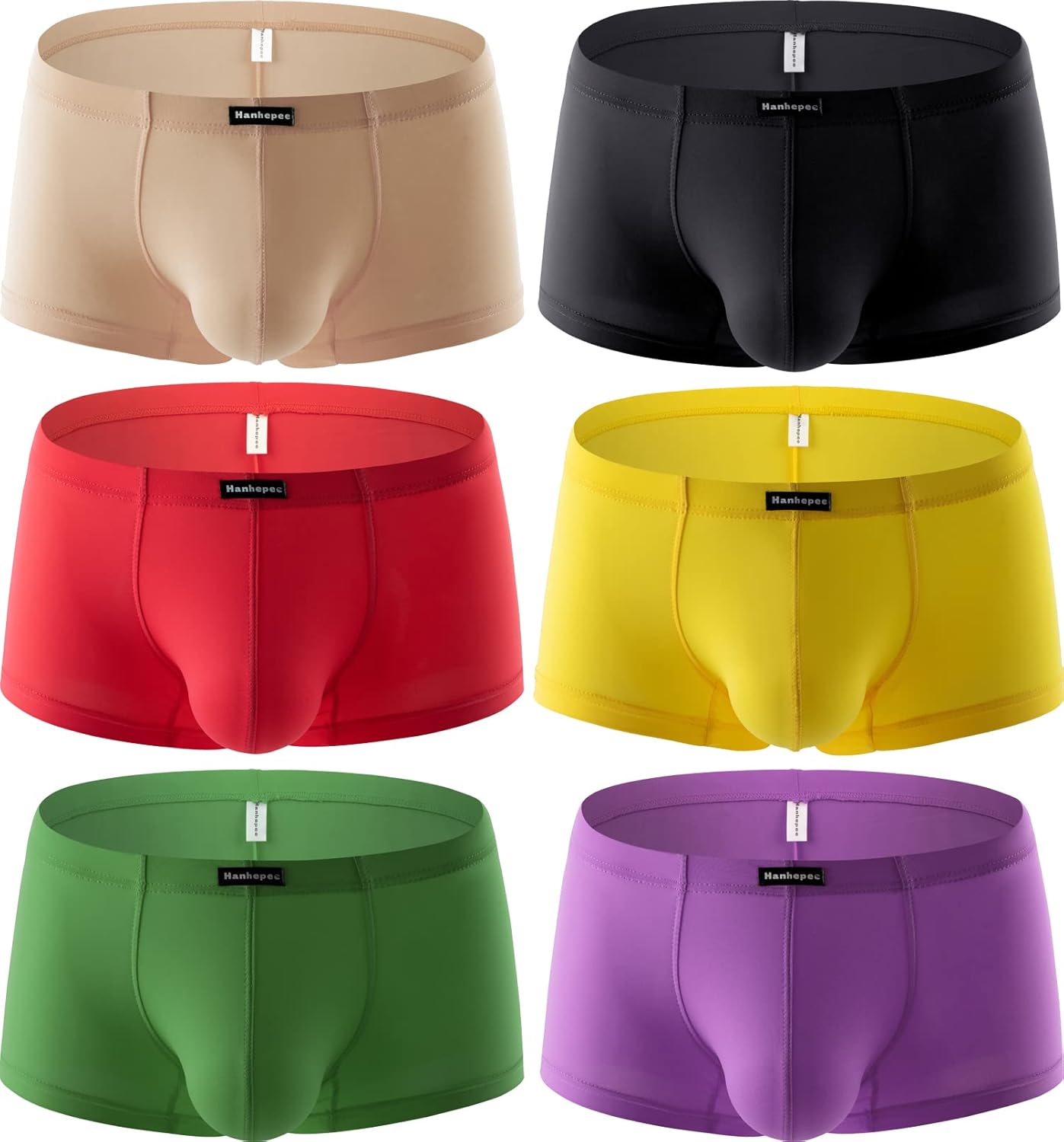 Men's Soft Stretch Underwear Mens Bluge Breathable Boxer Briefs