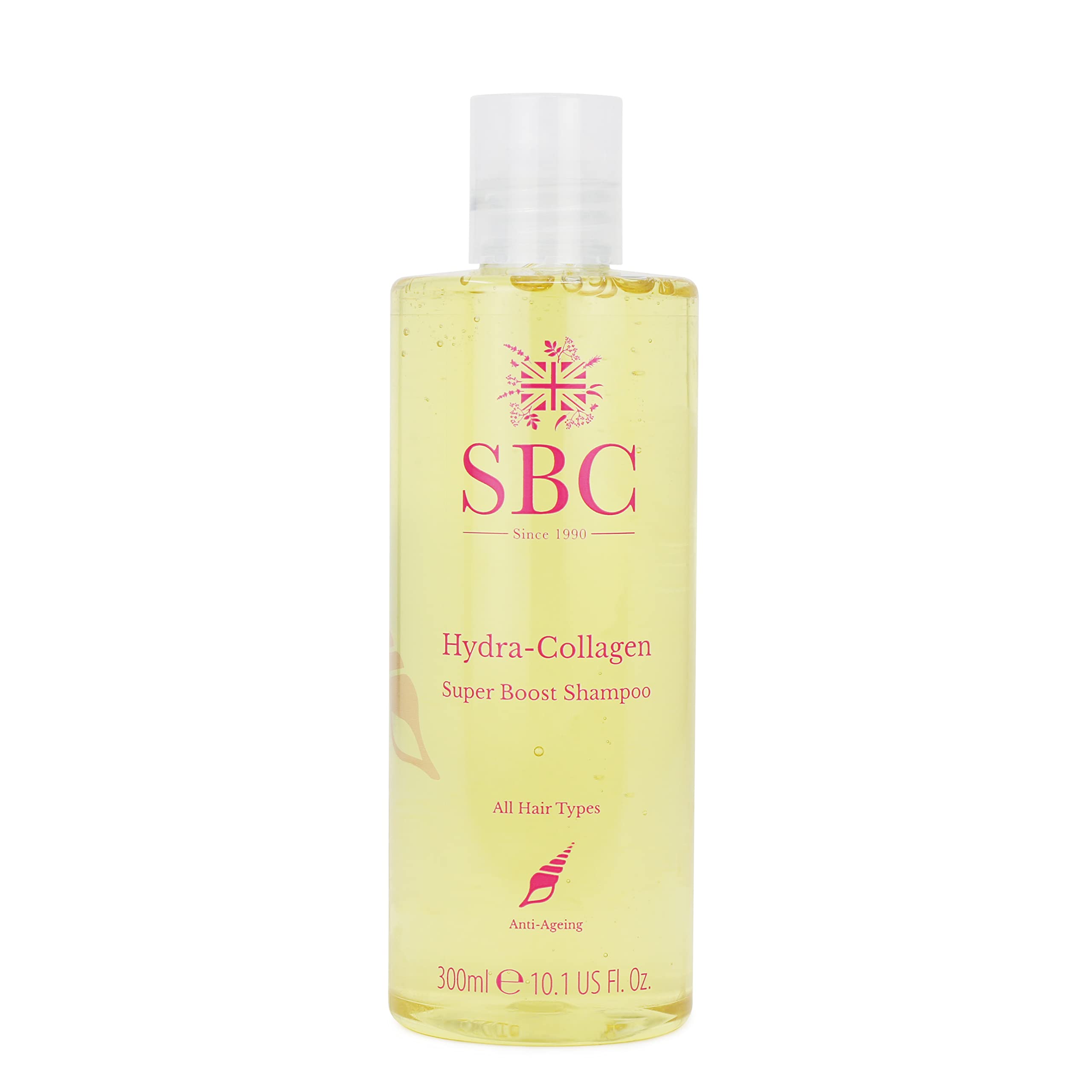 SBC Skincare Hydra-Collagen Super Boost Shampoo 300ml - Volumizing, Anti-Ageing Shampoo for Mature or Damaged Hair