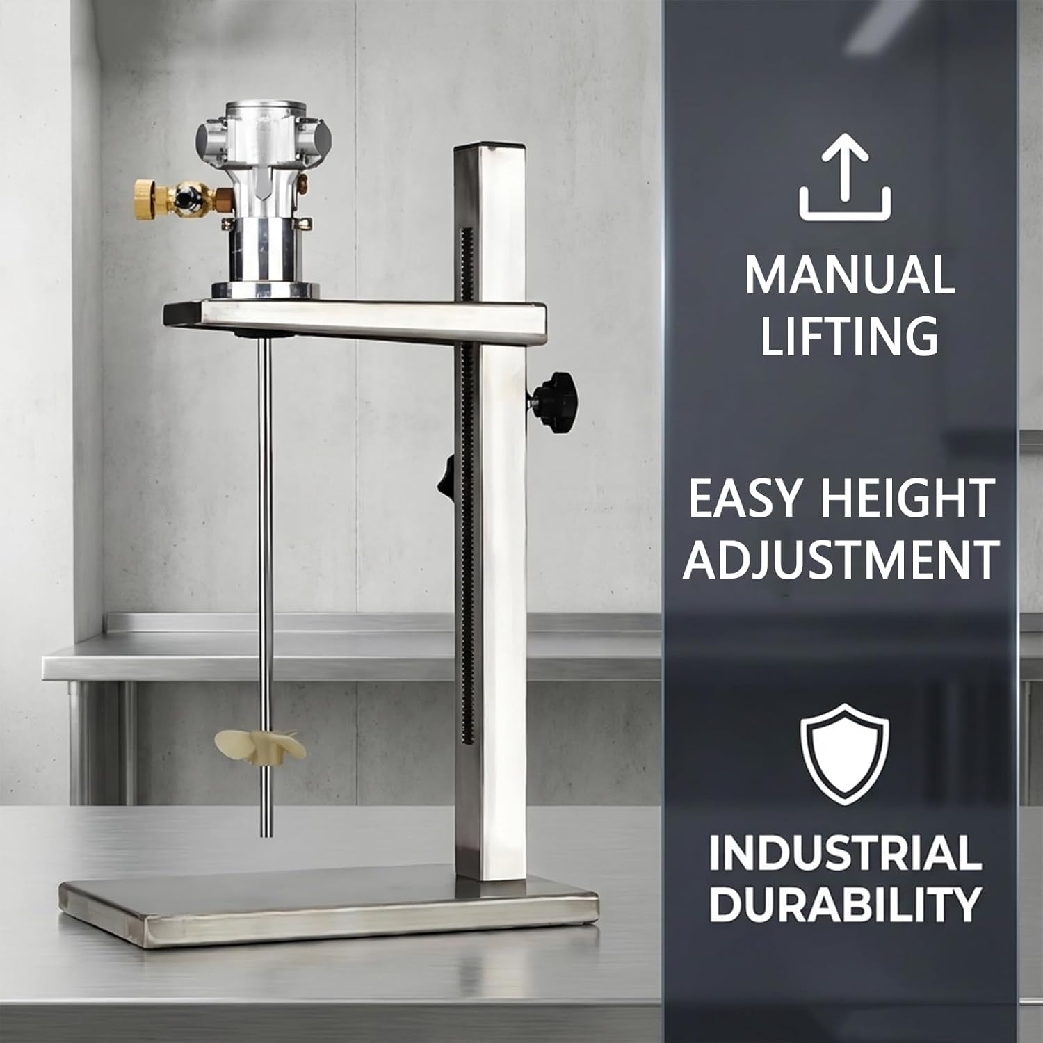 Mezclador Neumático De Pintura De 1 Galón, Agitador Neumático De 1/16 HP con Soporte Ajustable, Herramienta De Mezcla para Resina, Líquidos Viscosos Y Tintes Químicos para Tinta