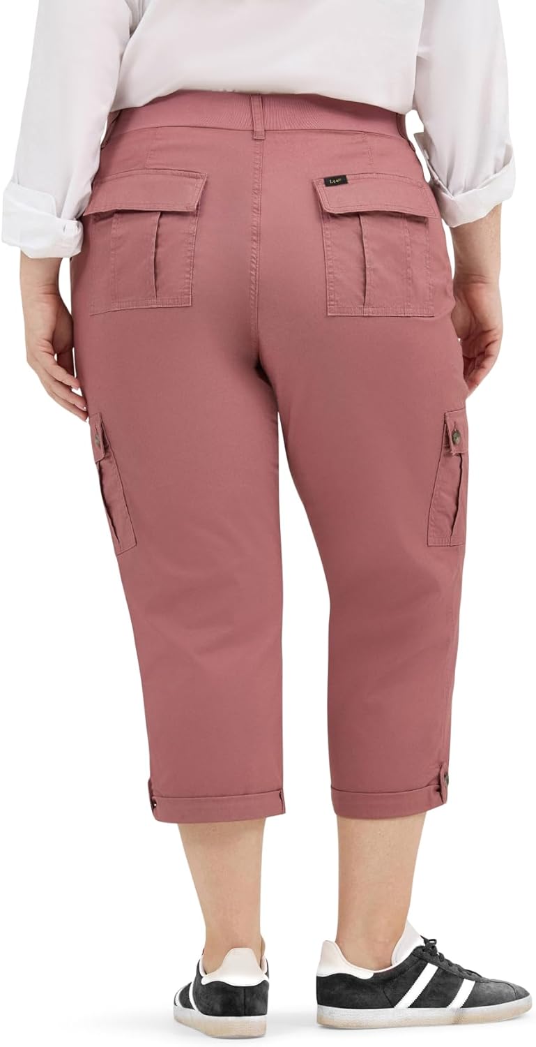 Lee Womens Plus Size Ultra Lux Comfort with Flex-to-go Cargo Capri Pant - Image 3