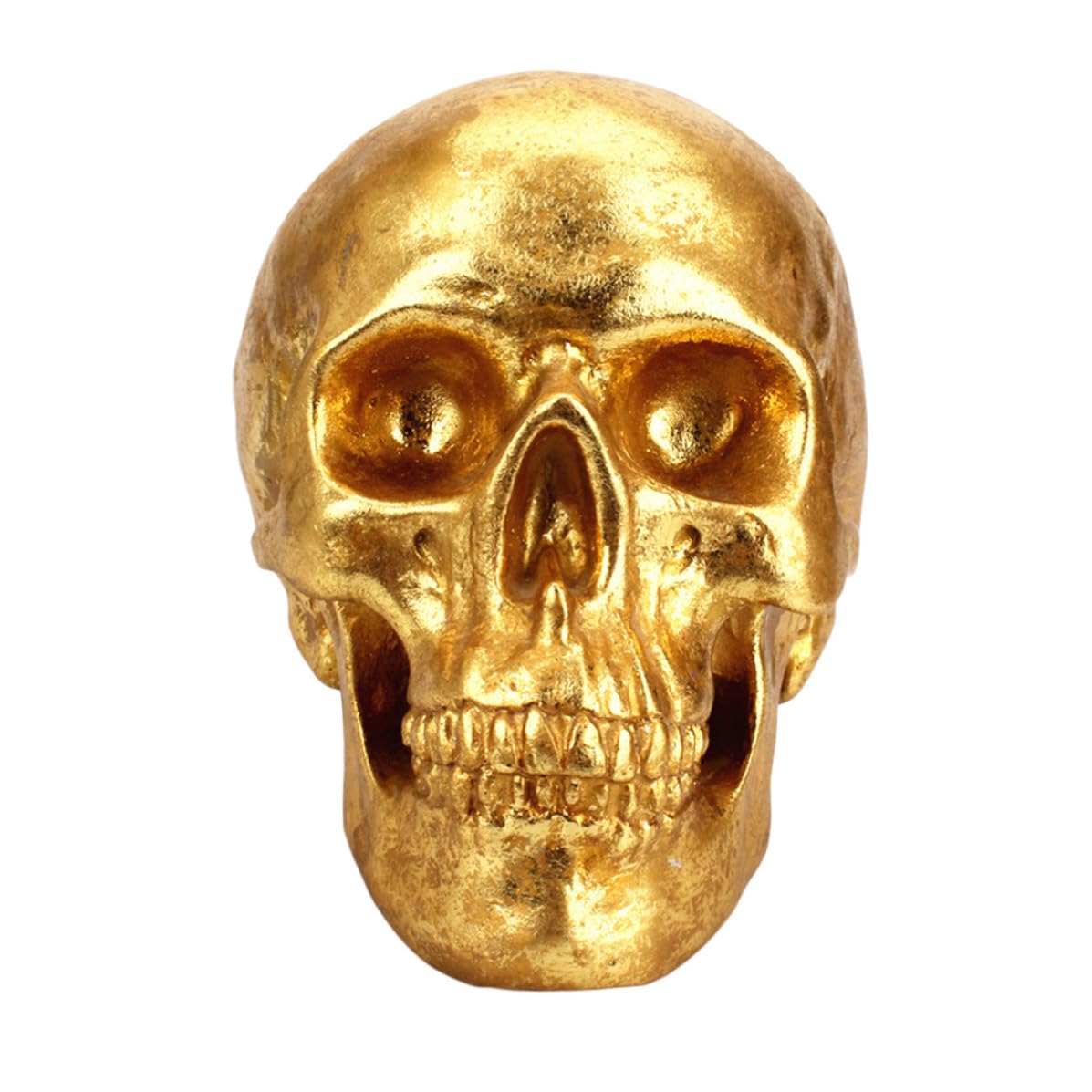 Hucha de calavera dorada de resina TIDTALEO para almacenar dinero en el dormitorio
