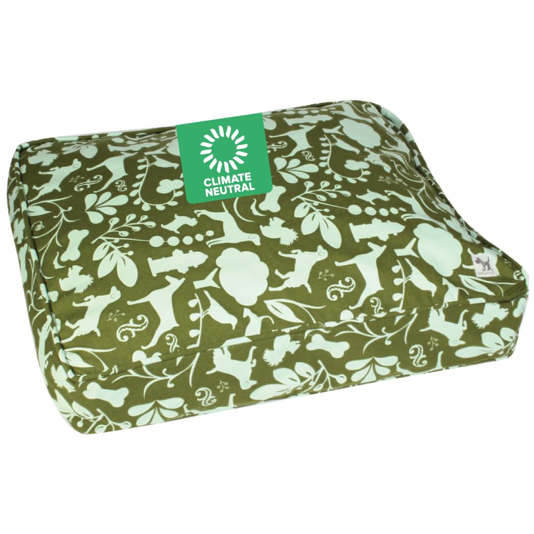 Molly Mutt Small Dog Bed Cover, Amarillo by Morning, Olive Green & Light Blue โ image 1