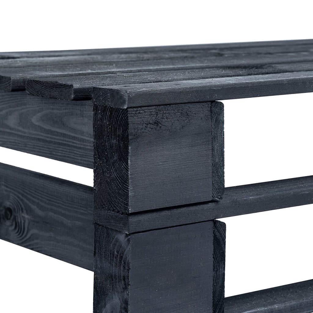 Banco para palés de jardín de madera de pino tratada a presión, 110 x 65 x 55 cm, resistente a la intemperie, con respaldo y reposabrazos, banco para terraza, balcón y jardín