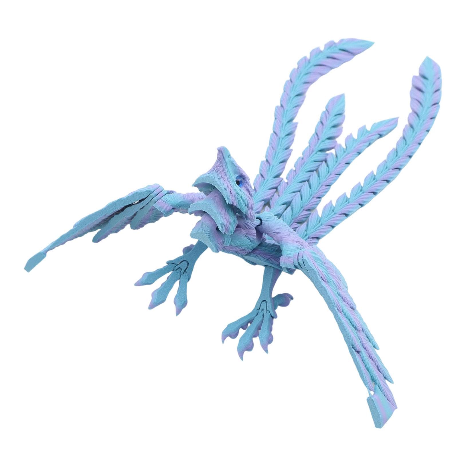 Xjdzineq Poseable Phoenixes Figurine with Articulated Wing and Joints, High Detail 3D Printed Collectible Ornament Articulated Joints Phoenixes Decors