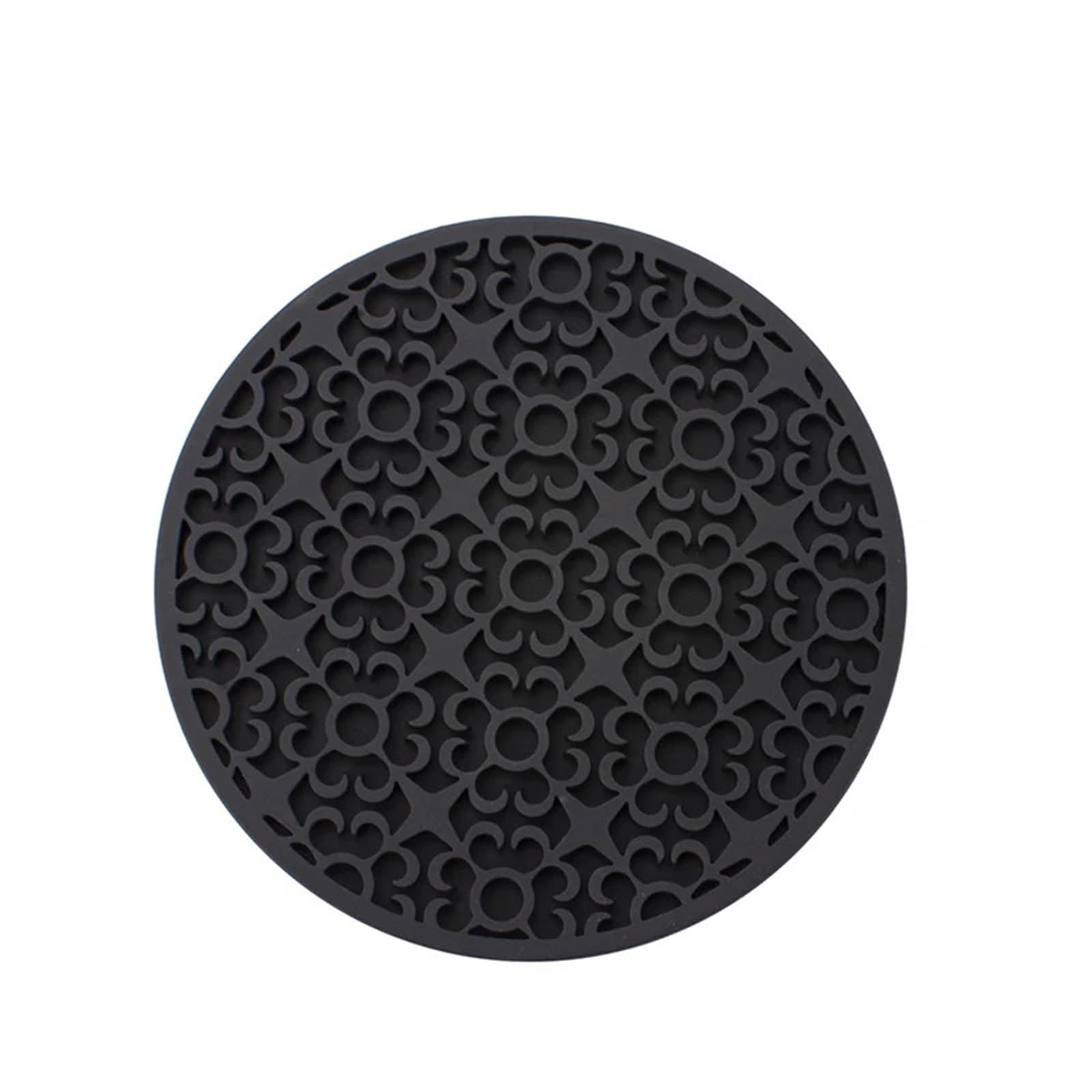 10Pcs 10cm Silicone Coaster Round Heat Resistant Rubber Tea Cup Retro Style Drink Coffee Mug Glass Beverage Holder Pad for Cap(Color1)