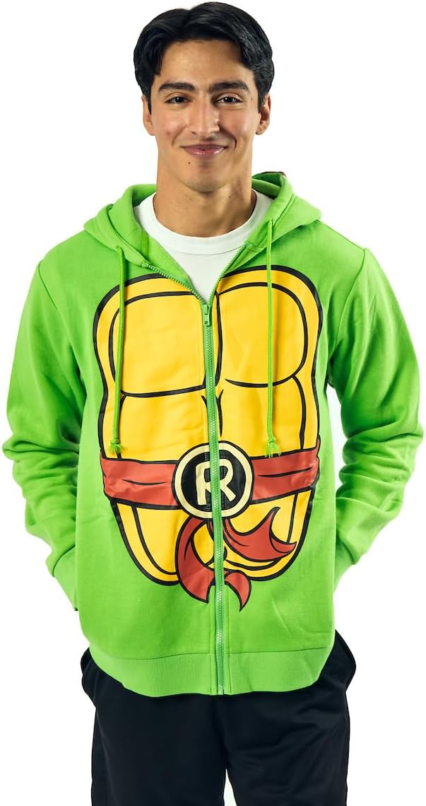 Bioworld Teenage Mutant Ninja Turtles Raphael Long Sleeve Men's Green Cosplay Hoodie