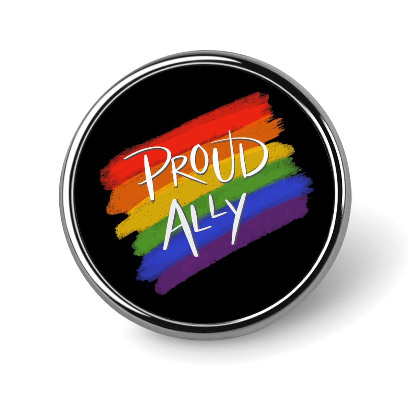 Proud Ally Pride Month LGBTQ Pins Round Buttons Brooches Enamel Lapel Pin Party Supplies Decor Badges for Hats Clothes Bags