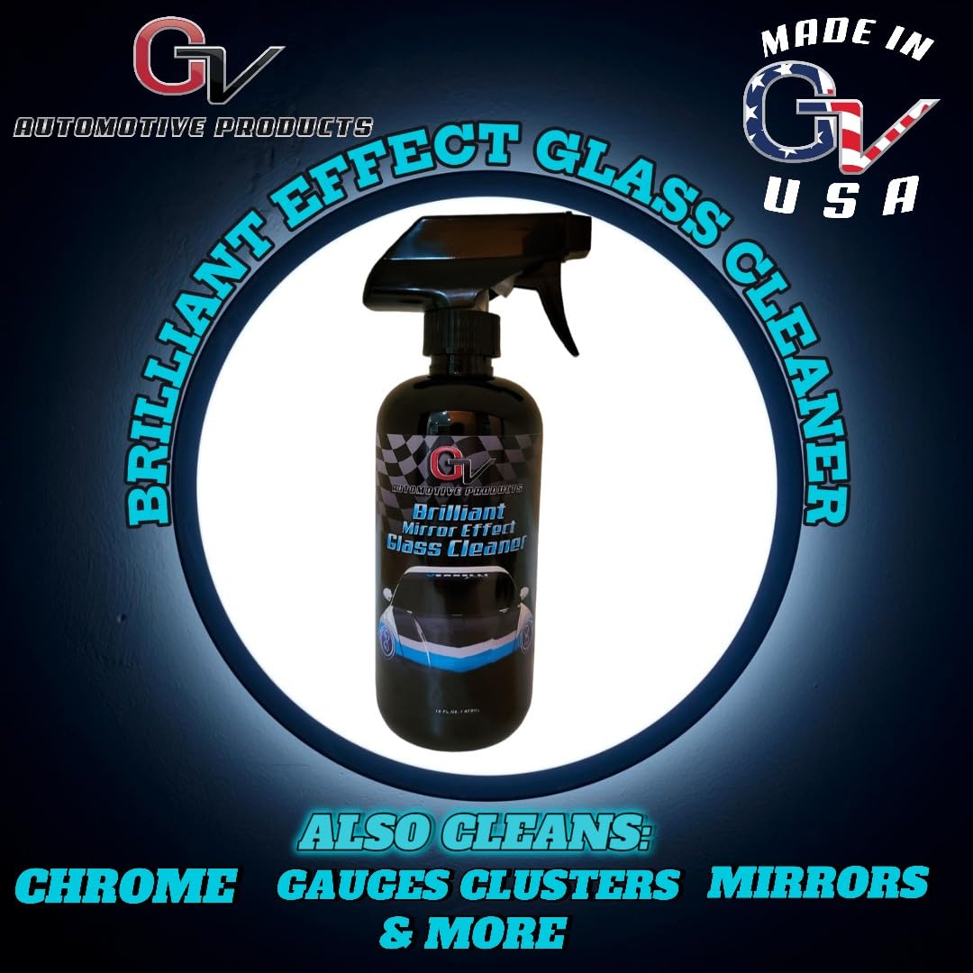 GV Corsa Detailing Products Brilliant Mirror Effect Glass Cleaner 1 Gallon, window cleaner, glass polish, screen cleaner, ammonia free