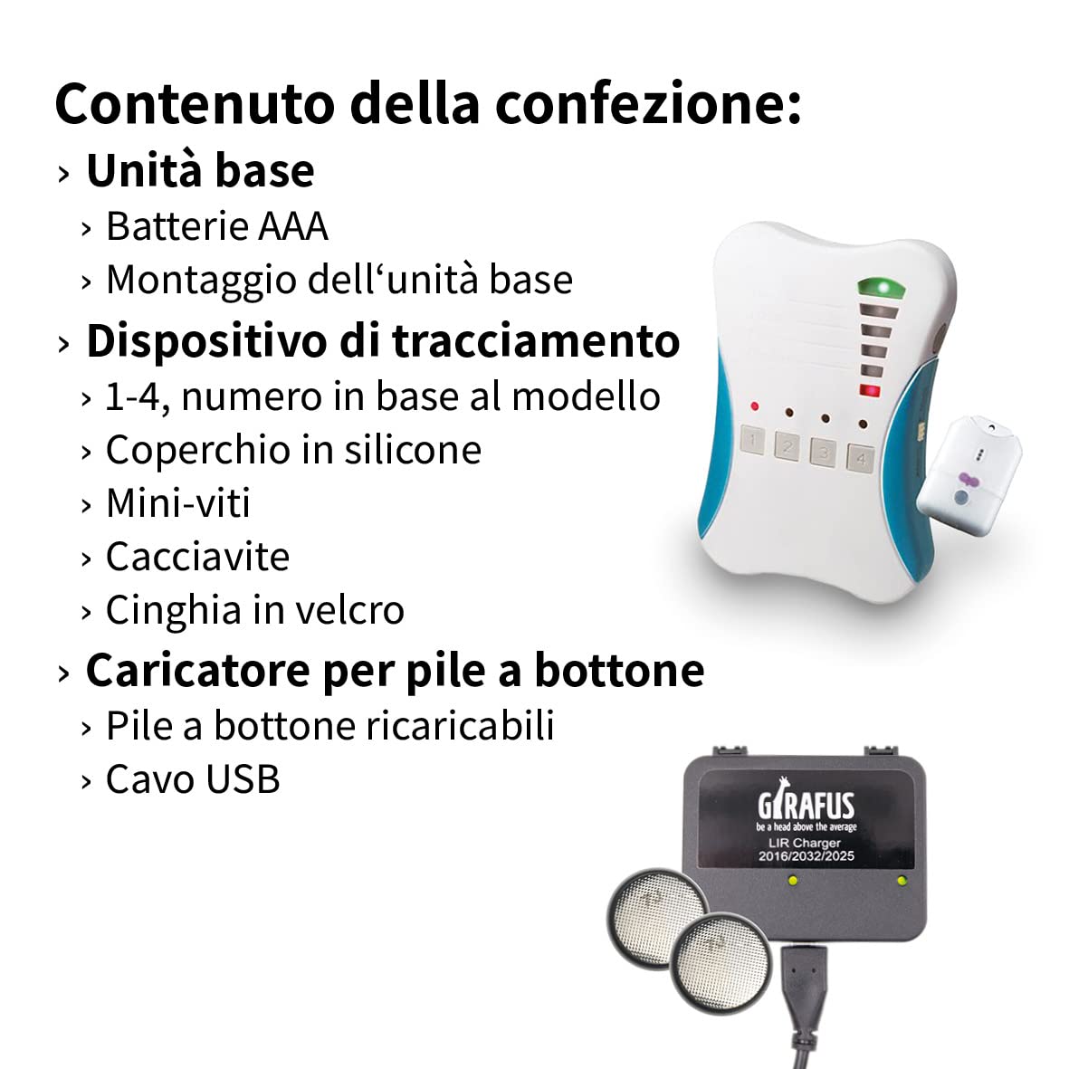 / Localizzatore Gatto/Senza Abbonamento/Localizzazione con Onda Radio Non GPS/Localizza Anche all'Interno Come in Cantine e Garage/Tracciatore Cane, Gatto - Raggio 500m