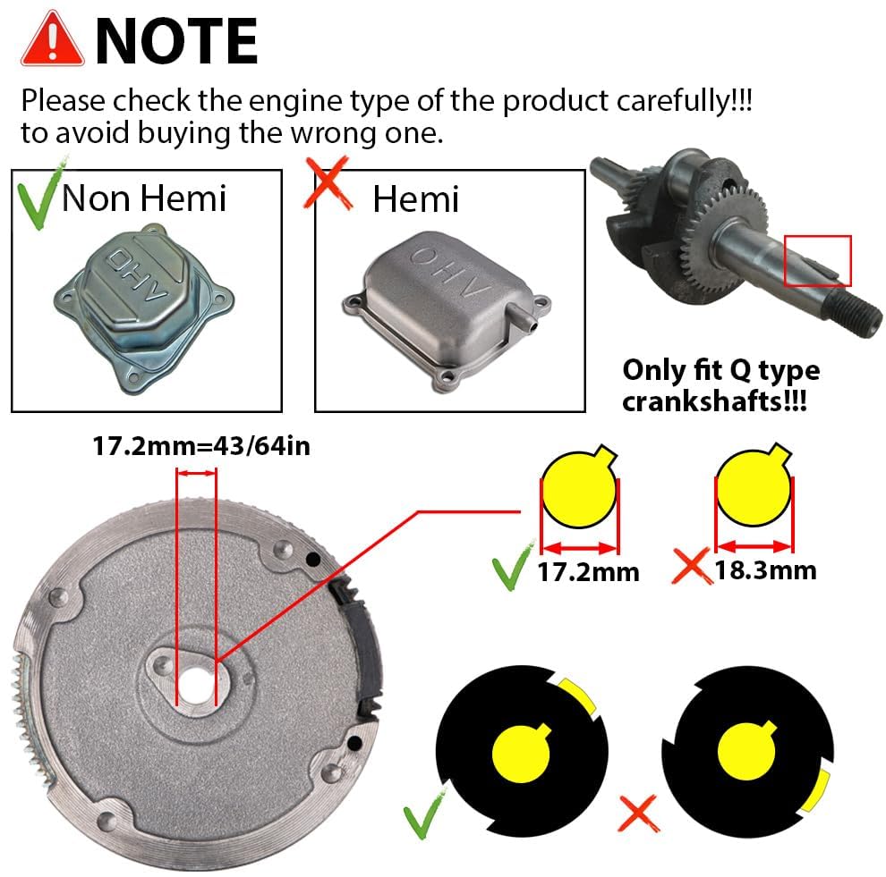 SOFO Electric Starter Kit for Honda GX200 GX160 6.5HP 5.5HP Engines for 196cc 212cc 224cc Non Hemi Small Engine Mini Bike Go Kart with Solenoid Flywheel with Ring Gear Key Switch Box